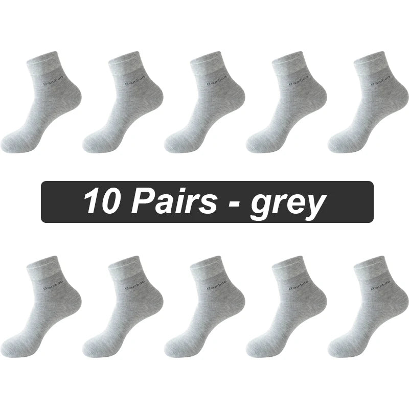 Bamboo Fiber Socks Men Casual Business - Anti Bacterial Breathable Knit Ankle Socks