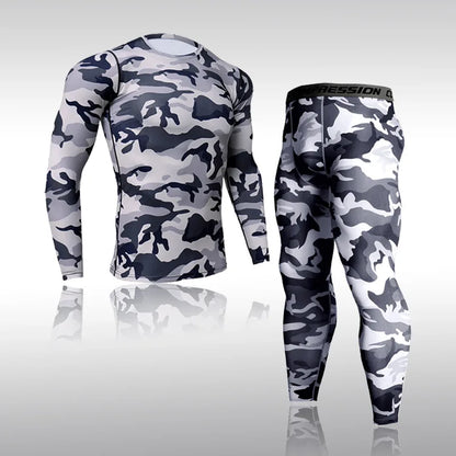 Men's Compression Gym Tights - Muscle Support Workout Pants | Quick Dry Sportswear Set