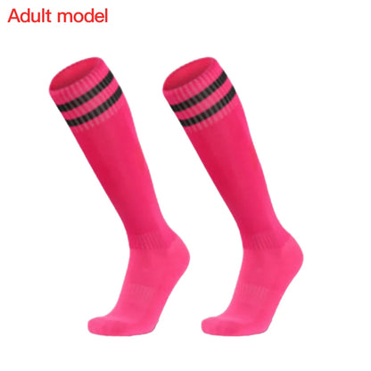 Adult Football Socks Hit Color Wear-resistant Children Kids Sport Long Socks Over Knee High Baseball Hockey Socks