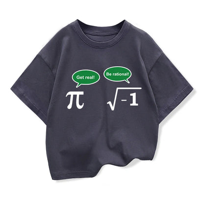 Baby Boys T-shirt High Quality Cotton Funny Math Design Printed Loose in Summer Casual O-neck T-shirt for Kids Tees Girls Tops
