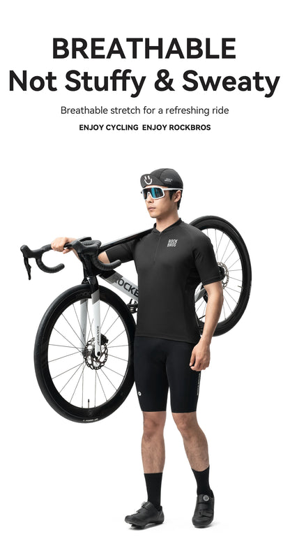 Men's Cycling Polo Jersey – Lightweight Half-Zip Short-Sleeve Top