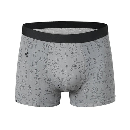 Mens 10-Piece Fashion Underwear Set - Comfortable Large Size Printed Boyshorts