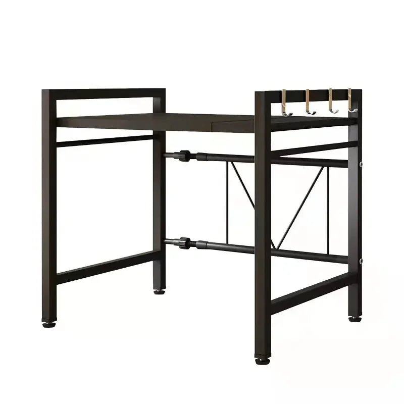 Expandable Microwave Oven Shelf - Kitchen Storage Rack for Countertop Organization - ZOOMNSTORE