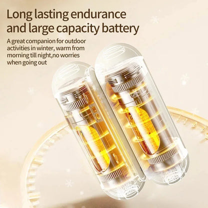 2 Pack Rechargeable Hand Warmers Electric Magnetic Portable Pocket Heater Fast Heating 3 Settings For Women Men Outdoor Camping