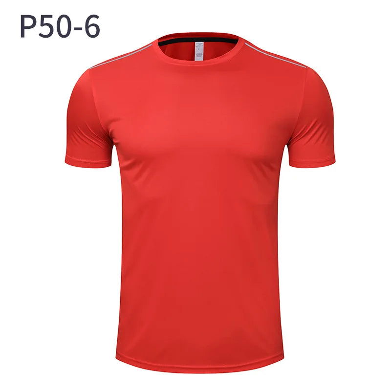Men Women Quick Dry Short Sleeve Sport T Shirt Gym Jerseys Fitness Shirt Trainer Running T-Shirt Teenager Breathable Sportswears
