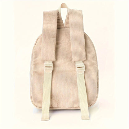 Cute Cartoon Bear Corduroy Backpack - Kids Kindergarten School Bag - ZOOMNSTORE
