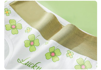 4Pcs/Set High Waist Underwear Cotton Women Panties Fashion Print Ladies Briefs Plus Size Sexy Panty Breathable Female Lingerie