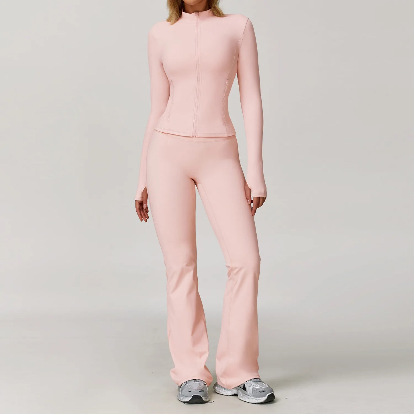 Women Yoga Sports Set - Running Fitness Outfit with Super Elastic, Breathable Gym Tracksuit
