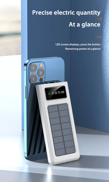 ONEPLUS 200000mAh Solar Power Bank Ultra Capacity USB Super Fast Charging USB  For iPhone Samsung Xiaomi Huawei Outdoor Power