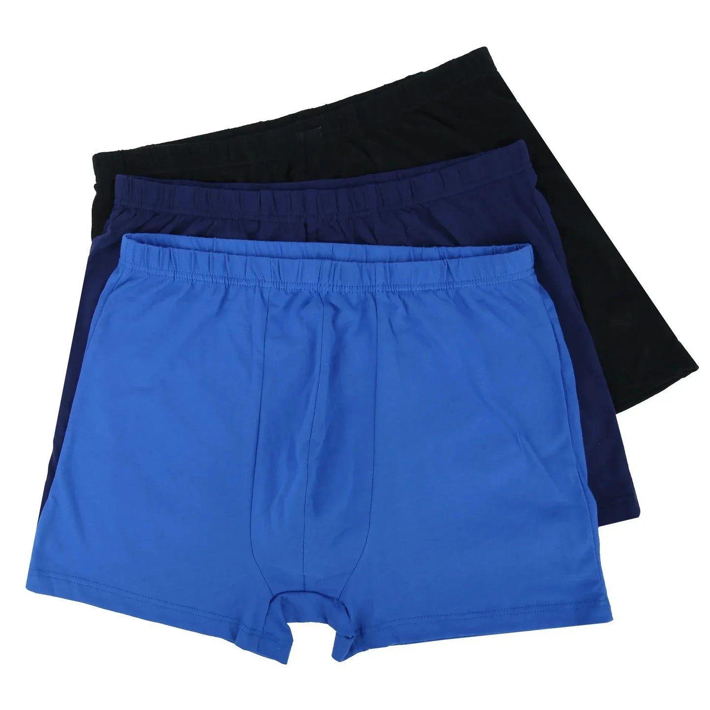 4Pcs 100% Cotton Men's Boxer Briefs Plus Size 8XL-10XL Loose Fit Underwear Big Tall Soft Breathable Anti-Chafing Men Underpants