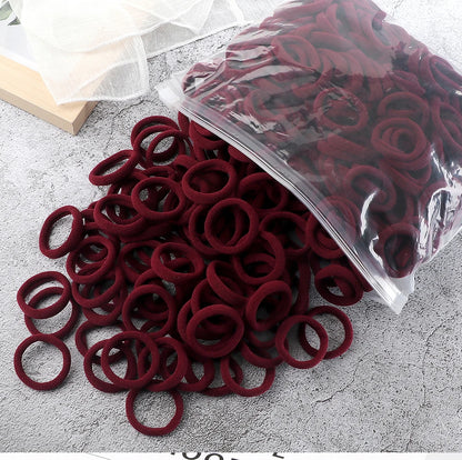 20/30/50/100/200pcs Colorful Hairband Black Grey Rubber Band Nylon Hair Elastic Ponytail Hairstyle Scrunchies Hair Accessories