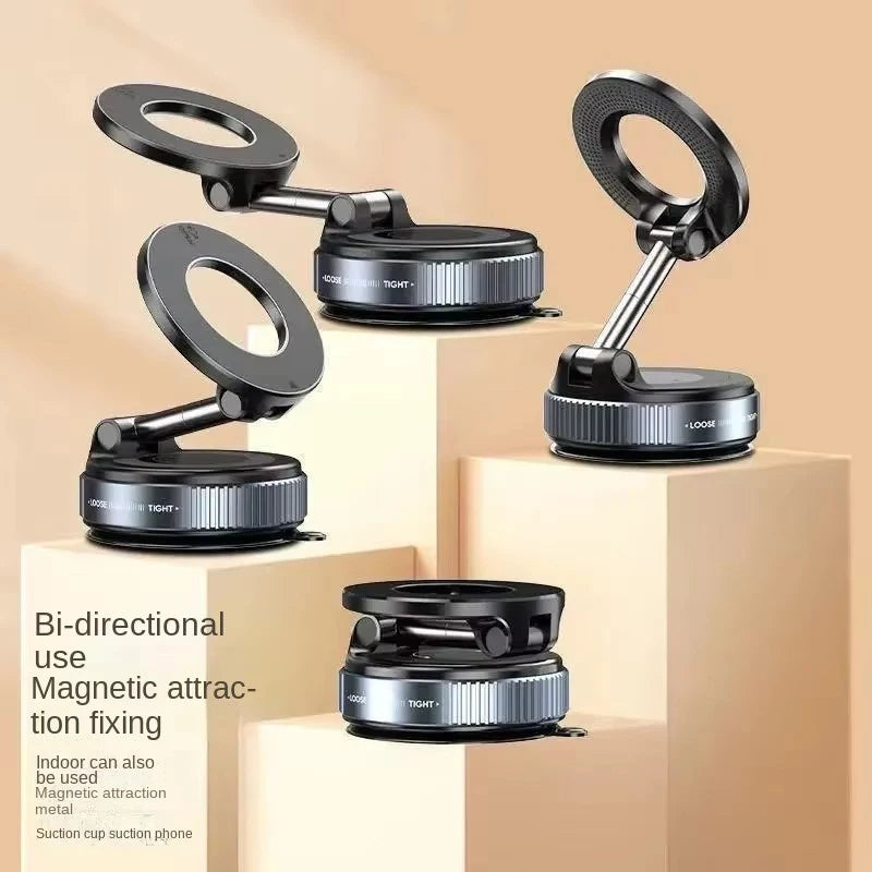 Round Folding Magnetic Car Holder 360 Degree Rotatable Mobile Phone Bracket Mount Strong Magnet Support For iPhone Samsung Stand