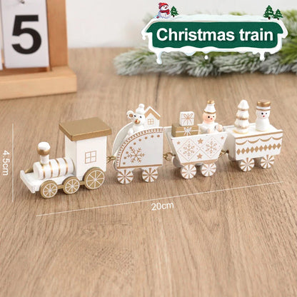 Christmas Wooden Train Ornament - Merry Christmas Home Decoration 2024