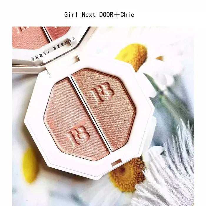 Fenty Beauty Makeup Suit Lip Gloss High Gloss Matt Powder Contour Stick and Setting Loose Powder Lady Lasting Natural Makeup