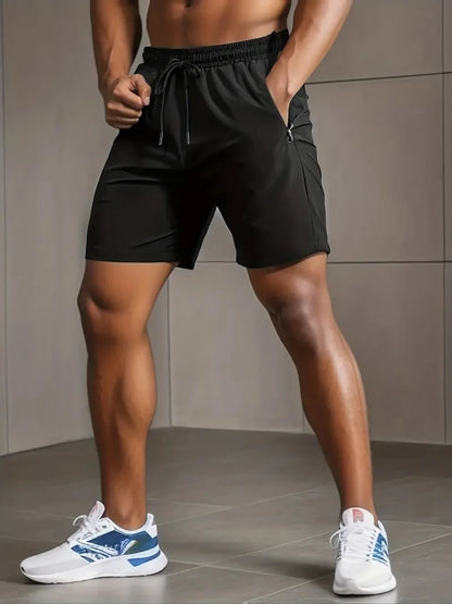 Men Gym Shorts – Breathable Quick Drying Summer Workout Pants with Elastic Waist