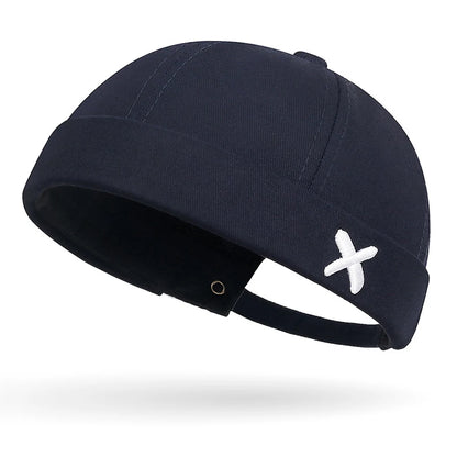 Denim Docker Cap – Brimless Sailor Beanie, Adjustable