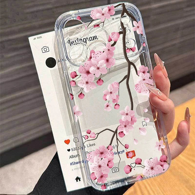 Flower Love Heart Case For Samsung Galaxy A57 A17 A07 A06 A56 A16 A36 A55 5G A15 A54 A14 A34 A32 A33 S26 S25 Ultra Plus Cover