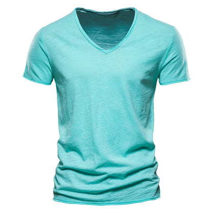 Quality 100% Cotton Men T-shirt Fashion Cut Design Slim Fit Soild Men's t-shirt Tops Tees Brasil Short Sleeve T Shirt For Men