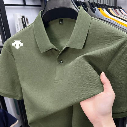 Mercerized Cotton100% Men's Summer Luxury Brand Short Sleeves Polo Shirt 25 Colors Choose From T-Shirt Business Leisure Men Top