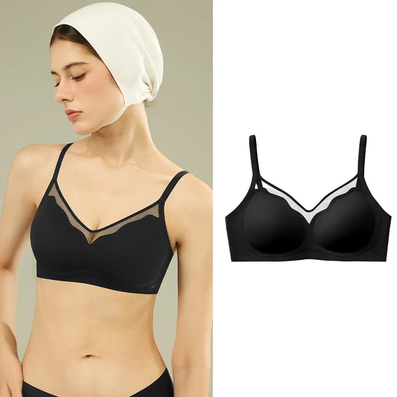 Push Up Bra Wireless Seamless Bra - Breathable Everyday Supportive Bralette