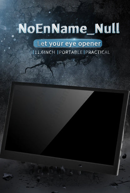 Portable Gaming Monitor 11.6 Inch TFT LCD Display - HDMI Compatible Dual Output Screen