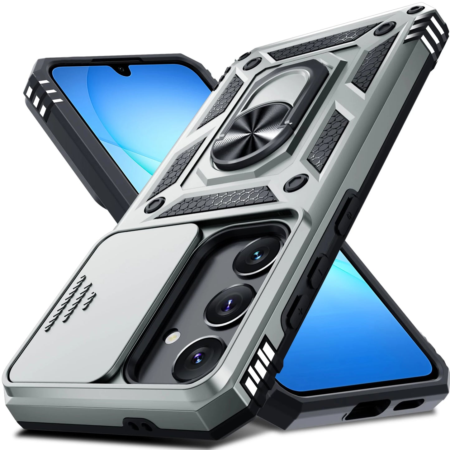 Case For Samsung Galaxy S26 S25 S24 S23  Ultra Plus  FE A17 A37 A57 A56 5G Military-Grade Protection Phone Slide Camera Cover