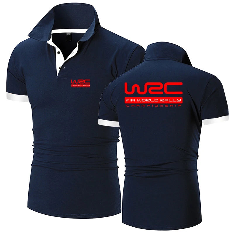 World Rally Championship WRC New Fashion Polo Shirt Men Casual Turn Down Collar Short Sleeve Shirt Slim Fit Summer Tops Polo