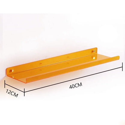 Acrylic Wall Storage Rack - No Drill Bathroom  Kitchen Organizer with Strong Adhesive