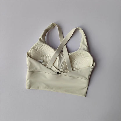 Seamless Sports Bra - Breathable Push Up Running Fitness Crop Top With Rear Buckle