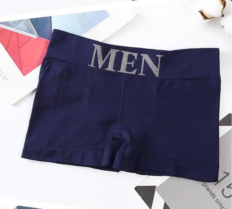 5PCS Thin High Elastic Men's Boxers Comfortable Plain Color Boxer Briefs Breathable Solid Underpants for Men