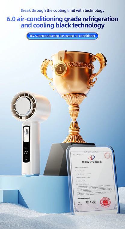 Portable Handheld Turbo Fan 100 Wind Speeds Adjustable Mini Personal Fan Battery Operated Electric Eyelash Fan