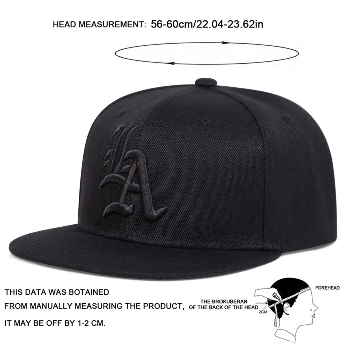 1piece Unisex Gothic Letter Embroidery Hip Hop Hat Outdoor Adjustable Sunscreen Leisure Hat Spring Autumn Travel Vacation