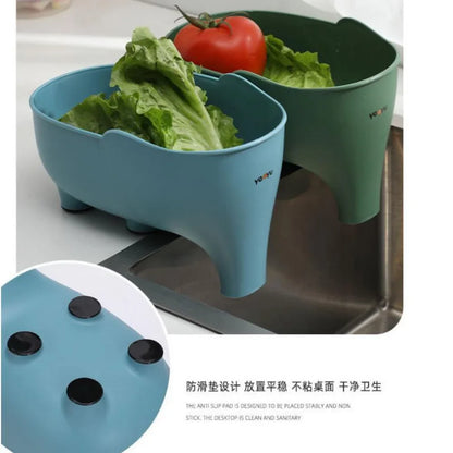 Elephant Sink Strainer - Hanging Drainer Basket for Fruits and Vegetables - ZOOMNSTORE