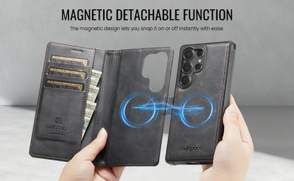 Leather Phone Case 2-in-1 Detachable Wallet Cover With Card Holder For Samsung Galaxy S25 Plus