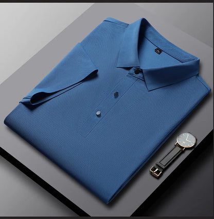 Men's Polo Shirt - Summer Quick Dry Casual Work Shirt | Plus Size Breathable Solid Color