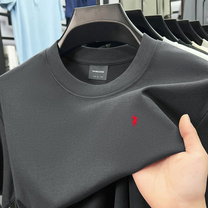Silky Cotton T-Shirt - Breathable Men's Tee | Quick Dry Round Neck Shirt