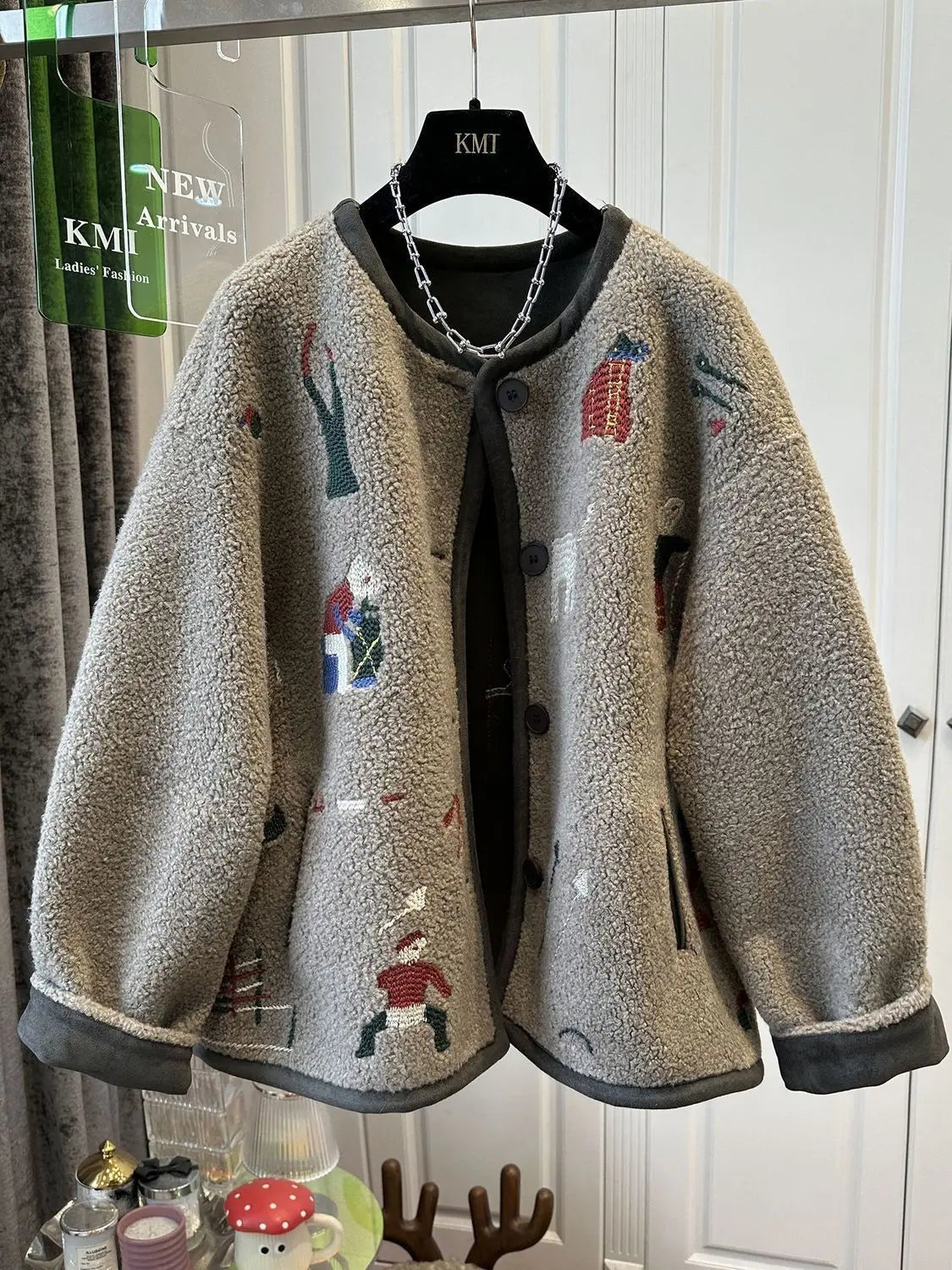 Lamb Wool Coat Women Fleece Sweatshirt Zipper Long Sleeve Jacket Warm Autumn Winter Jacket Loose Korean Fashion Streetwear New