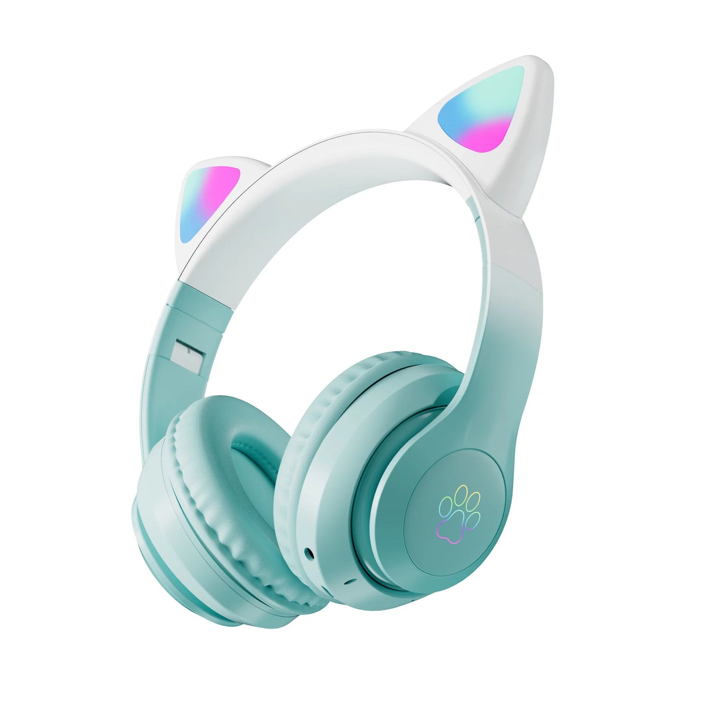 Wireless Cat Ear Headphones – Kids Gaming Headset With Microphone & RGB Lights