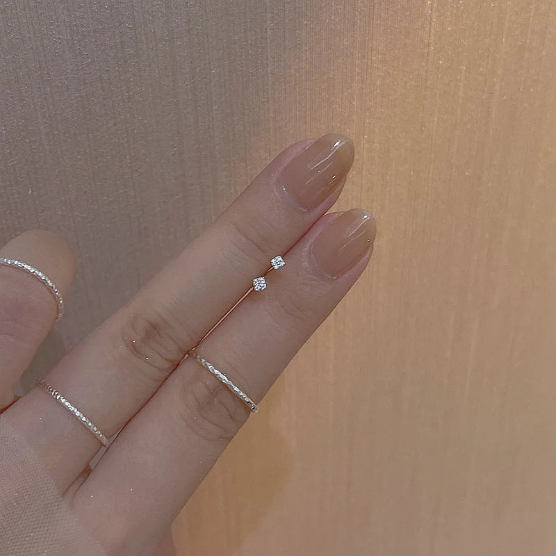 Multiple Style Earrings for Women Mini Zircon Candy Sweet Stud Ear Girls Flower Hypoallergenic Piercing Jewelry Fashion Gifts