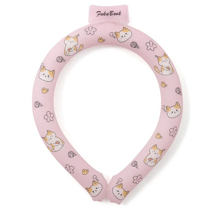 Hot! Japanese summer 28° heatstroke prevention cooling ice collar outdoor sports ice neck cooling ring cartoon PCM neck ring