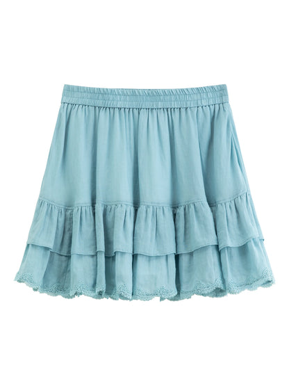 DUSHU 【Breathable Series】Summer Women's Linen Shirt Skirt Set Relaxed Fit Effortless Style Vacation Summer Getaways