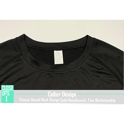 Men Running T Shirt - Quick Dry Compression Fitness Top Long Sleeve Gym Shirt
