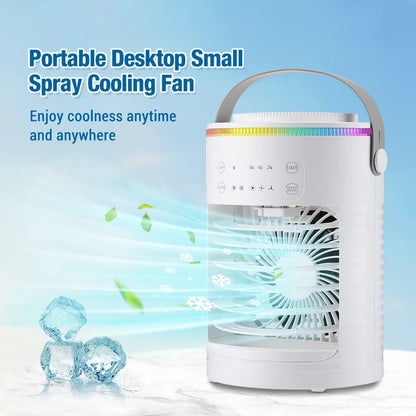 3 In 1 Fan AIr Conditioner Household Small Air Cooler LED Night Light Portable Humidifier Air Adjustment Fan Office Home Fan