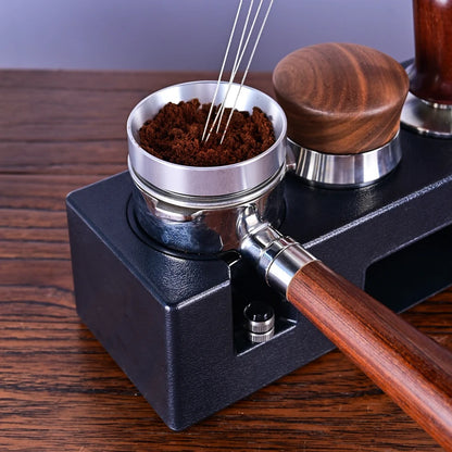 Espresso Tamper Holder | Multifunction Coffee Tool with ABS Stand & Knock Box