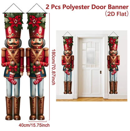 Christmas Door Banner - Festive Xmas Hanging Sign | Holiday Party Decoration 2025