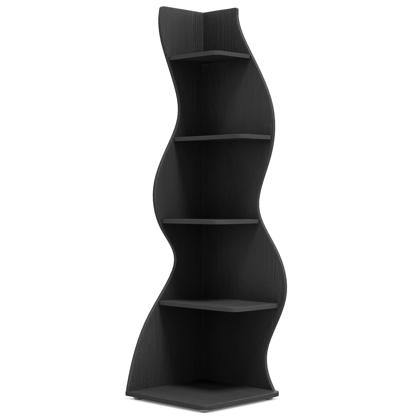 Corner Bookshelf - Modern 5-Tier Shelf | Stylish Wooden Storage Rack