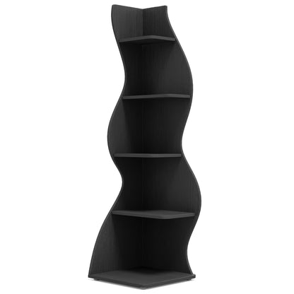 Corner Bookshelf - Modern 5-Tier Shelf | Stylish Wooden Storage Rack