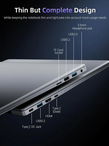 ACEMAGIC Ultra Thin Laptop - Intel N97 Portable Office Laptop with 16GB DDR4 RAM & 512GB SSD