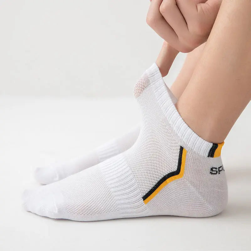 Mens Running Socks - Breathable Sweat-Absorbent Sports Socks 5 Pairs - ZOOMNSTORE