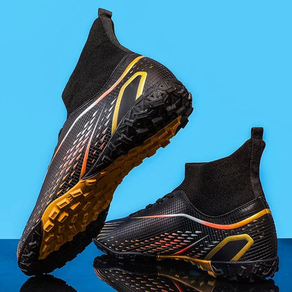 Men's Soccer Cleats High Ankle Turf Soccer Shoes | Professional Outdoor Sneakers 2024